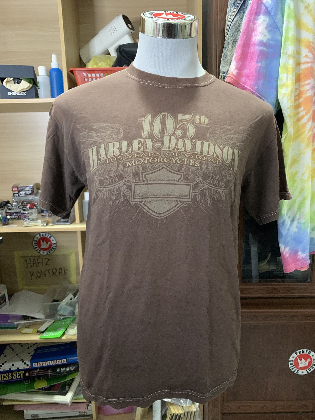 Harley Davidson VINTAGE Y2K HARLEY DAVIDSON 2008 FADED TEE Size US M / EU 48-50 / 2 - 1 Thumbnail