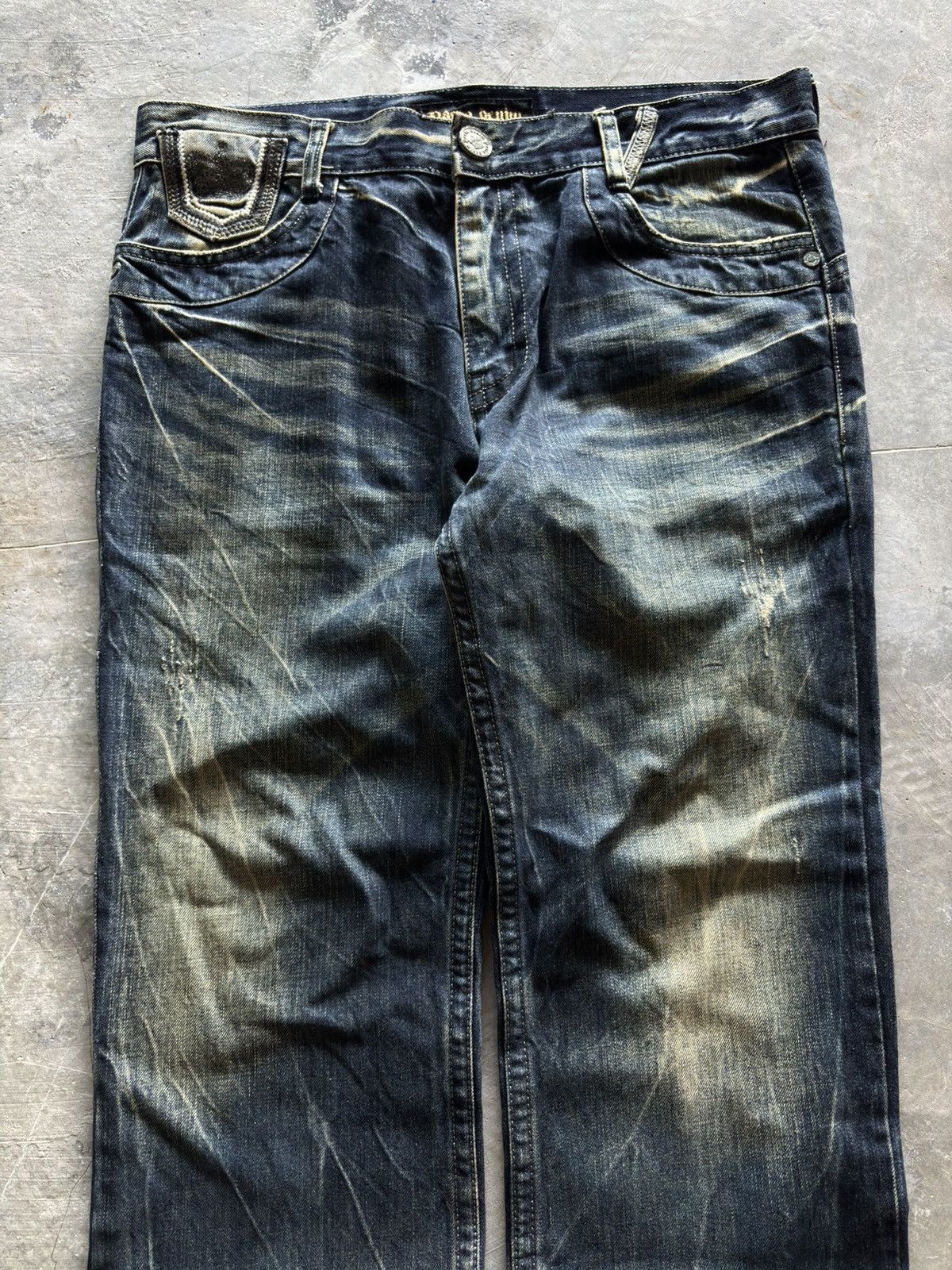 Hysteric Glamour PASTA DENIM rusty mud fade wash distressed japanese punk Size US 35 - 2 Thumbnail