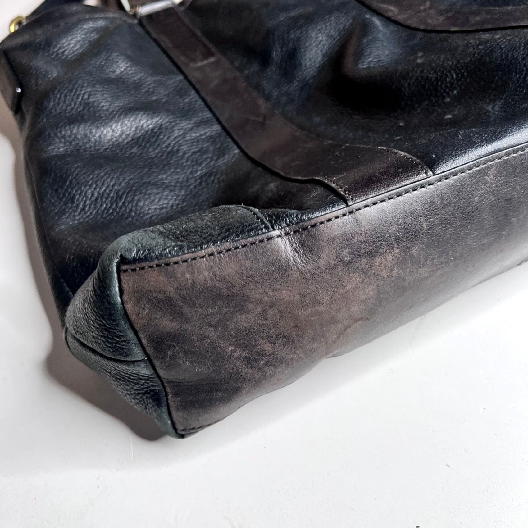 Coach Coach Bleecker Legacy Tote Black Leather Crossbody Womens Large Bag 70477 Size ONE SIZE - 7 Thumbnail