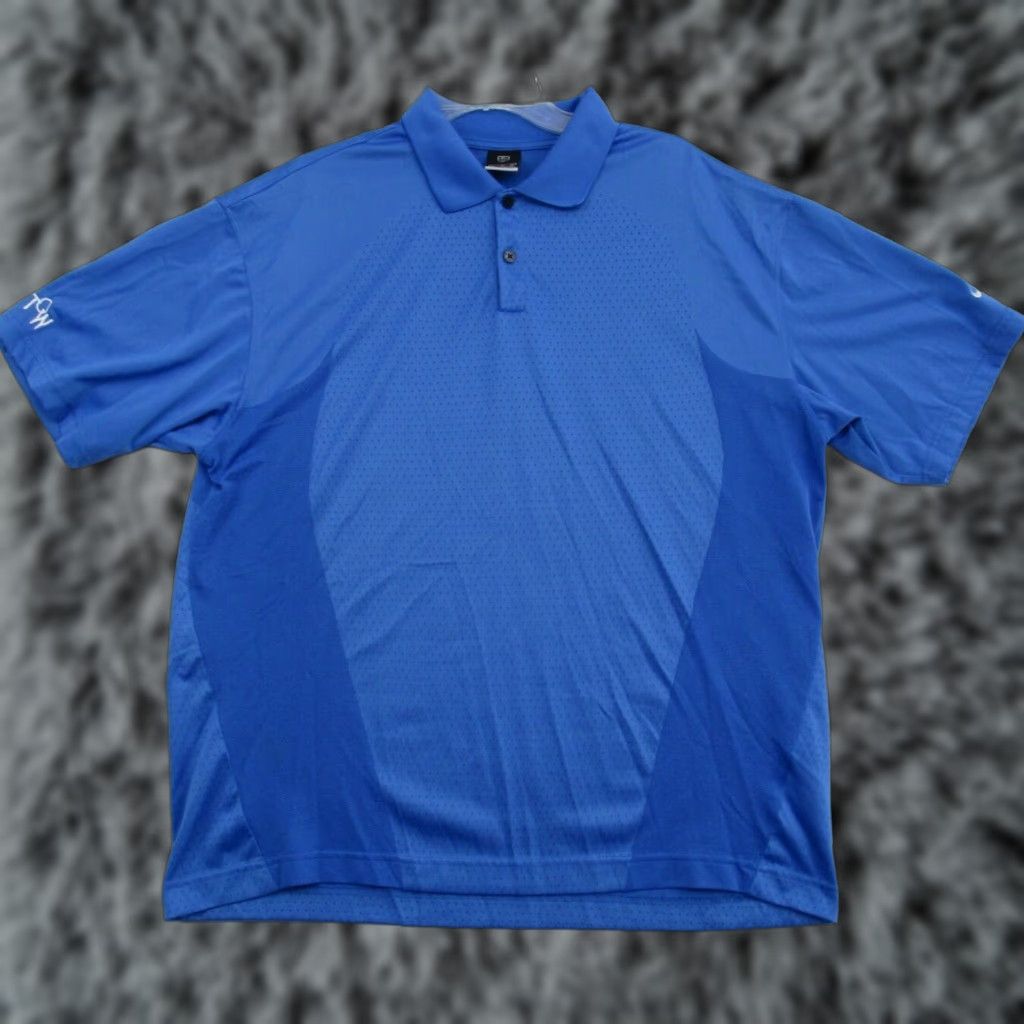 Nike Nike Shirt Golf Polo XL Men Blue Breathable Stretch Short Sleeve Fit Dry Logo Swoosh 100% Polyester Striped Classic 29 in Collar Spread Adjustable Size US XL / EU 56 / 4 - 1 Thumbnail