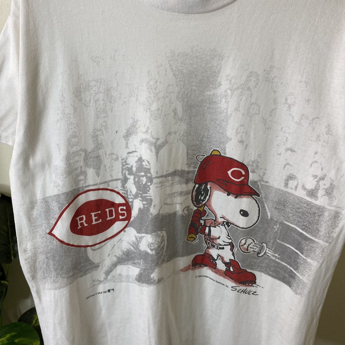 Peanuts 1991 Peanuts Snoopy x Cincinnati Reds MLB Jostens T Shirt Size US L / EU 52-54 / 3 - 2 Thumbnail