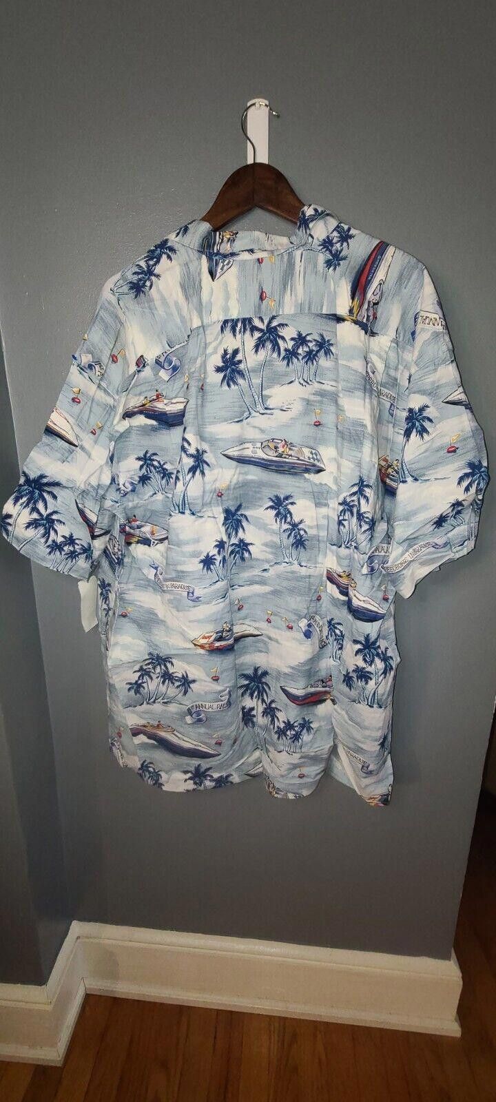 Designer Weekender Traveler Shirt Speedboats Men's 2X Hawaiian XXL Size US XXL / EU 58 / 5 - 6 Thumbnail