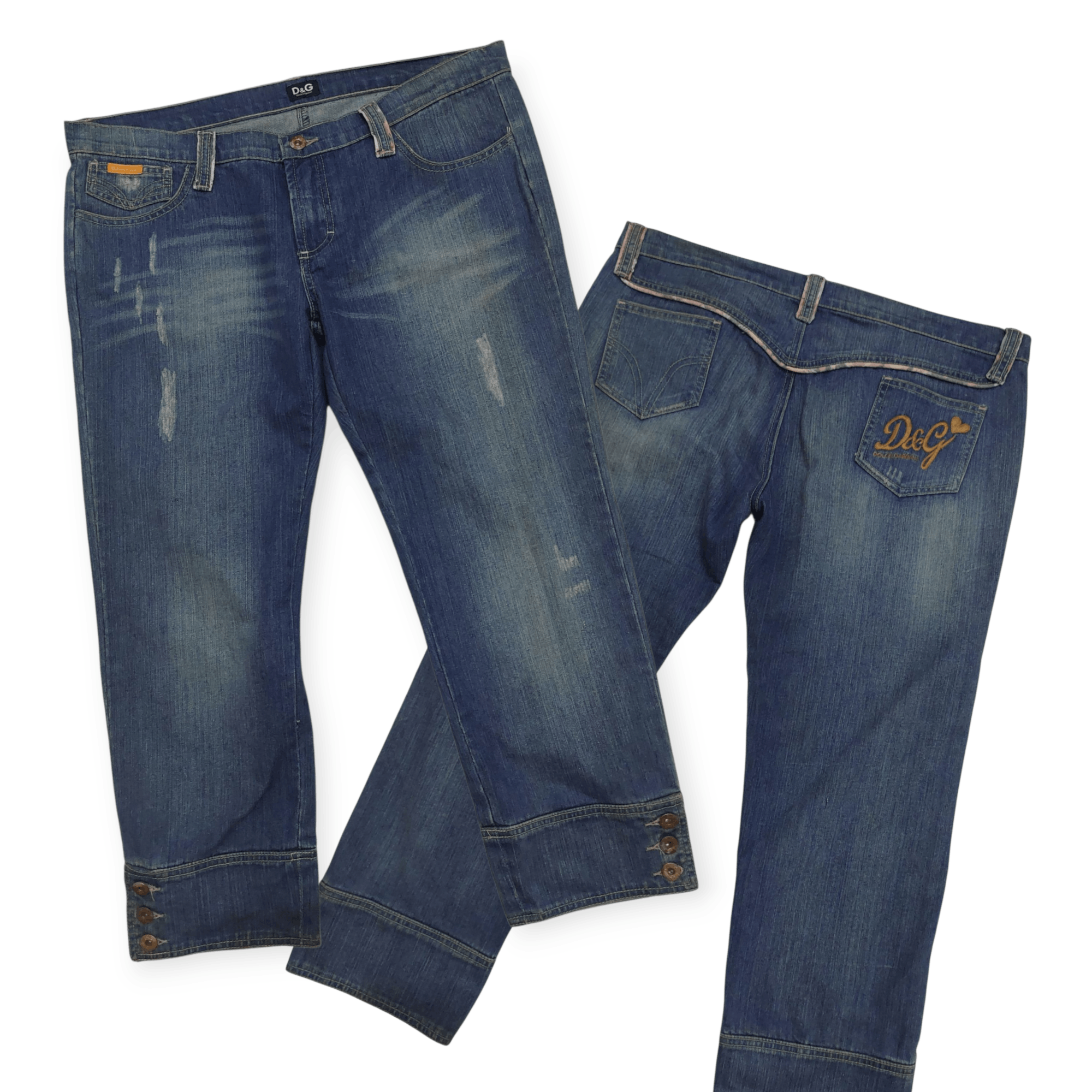 Dolce & Gabbana Dolce & Gabbana Love Logo Pocket Jeans Size 34" / US 12 / IT 48 - 1 Thumbnail