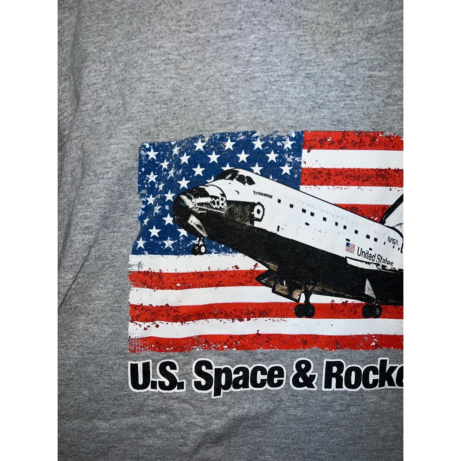 Gildan US Space & Rocket Center Shirt Rocketship America Gray Tee Size US XL / EU 56 / 4 - 3 Thumbnail