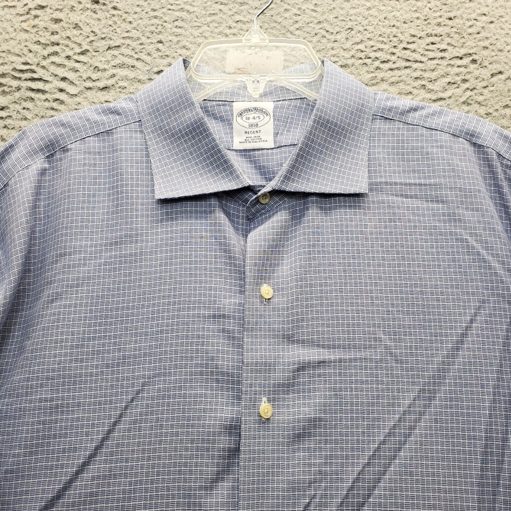 Brooks Brothers Brooks Brothers Mens Dress Shirt 18 Non Iron Regent Button Up Geometric Multicolor Pattern Regular Size 18 Mens Size 48R - 7 Thumbnail