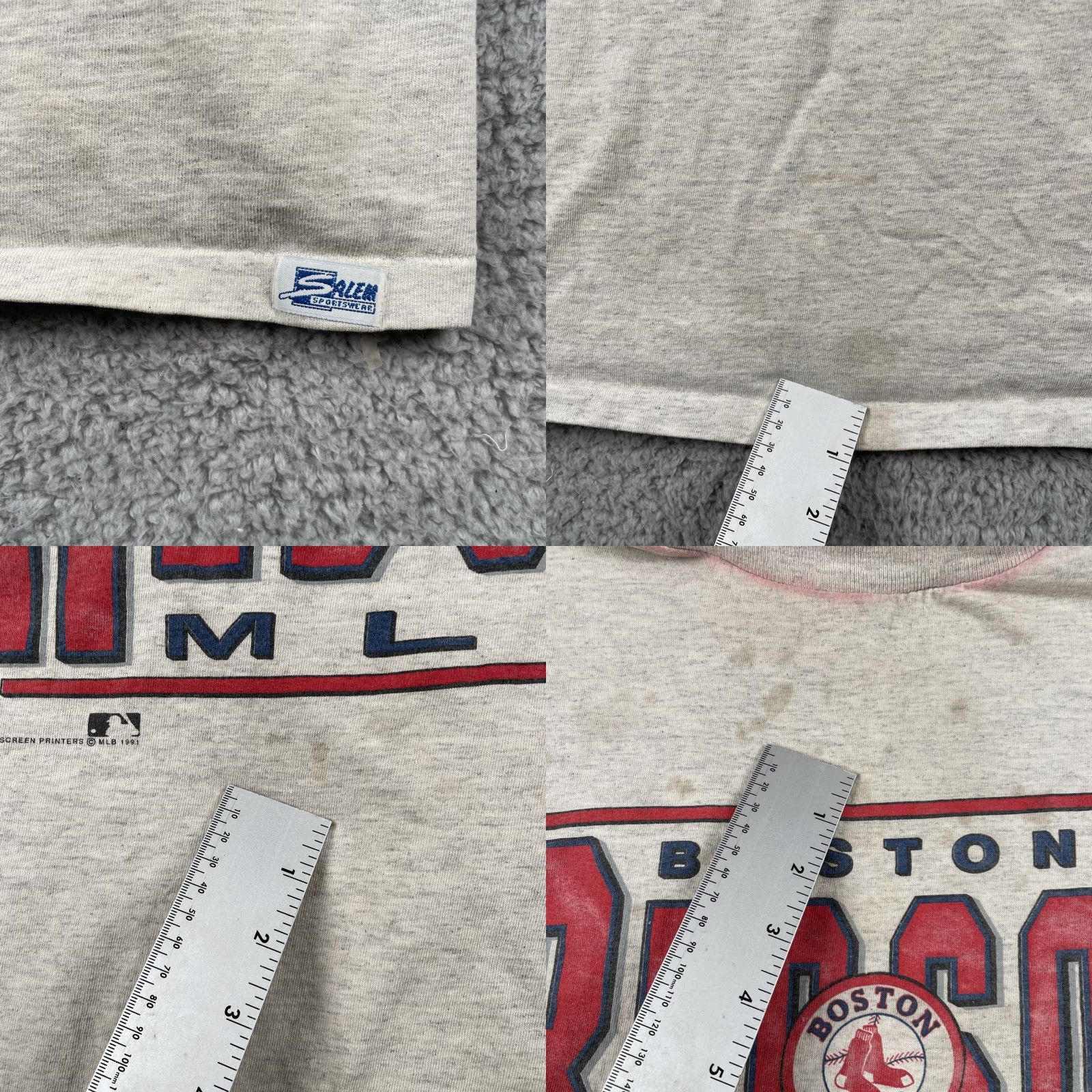 MLB VINTAGE Salem Boston Red Sox MLB Shirt XL Men Red Cotton 90s USA Baseball Classic Short Sleeve Crew Neck Size US XL / EU 56 / 4 - 9 Thumbnail