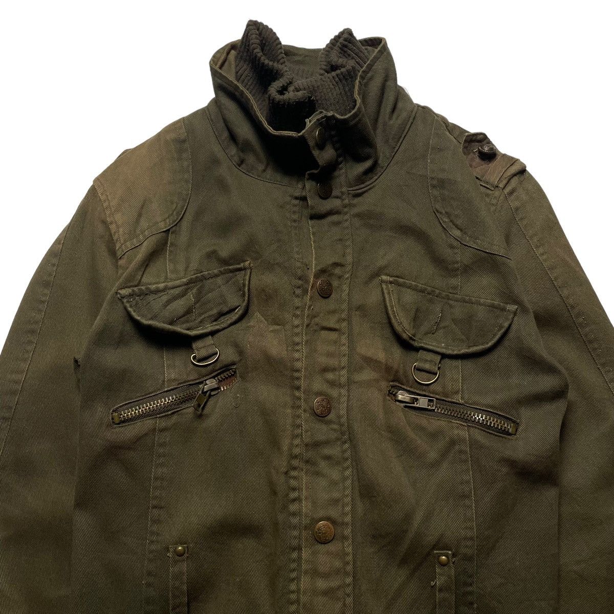 If Six Was Nine × Japanese Brand × Le Grande Bleu (L.G.B.) 🇯🇵 VINTAGE 1998 H.C.M HOMME BONDAGE PARKA JACKET Size US M / EU 48-50 / 2 - 3 Thumbnail