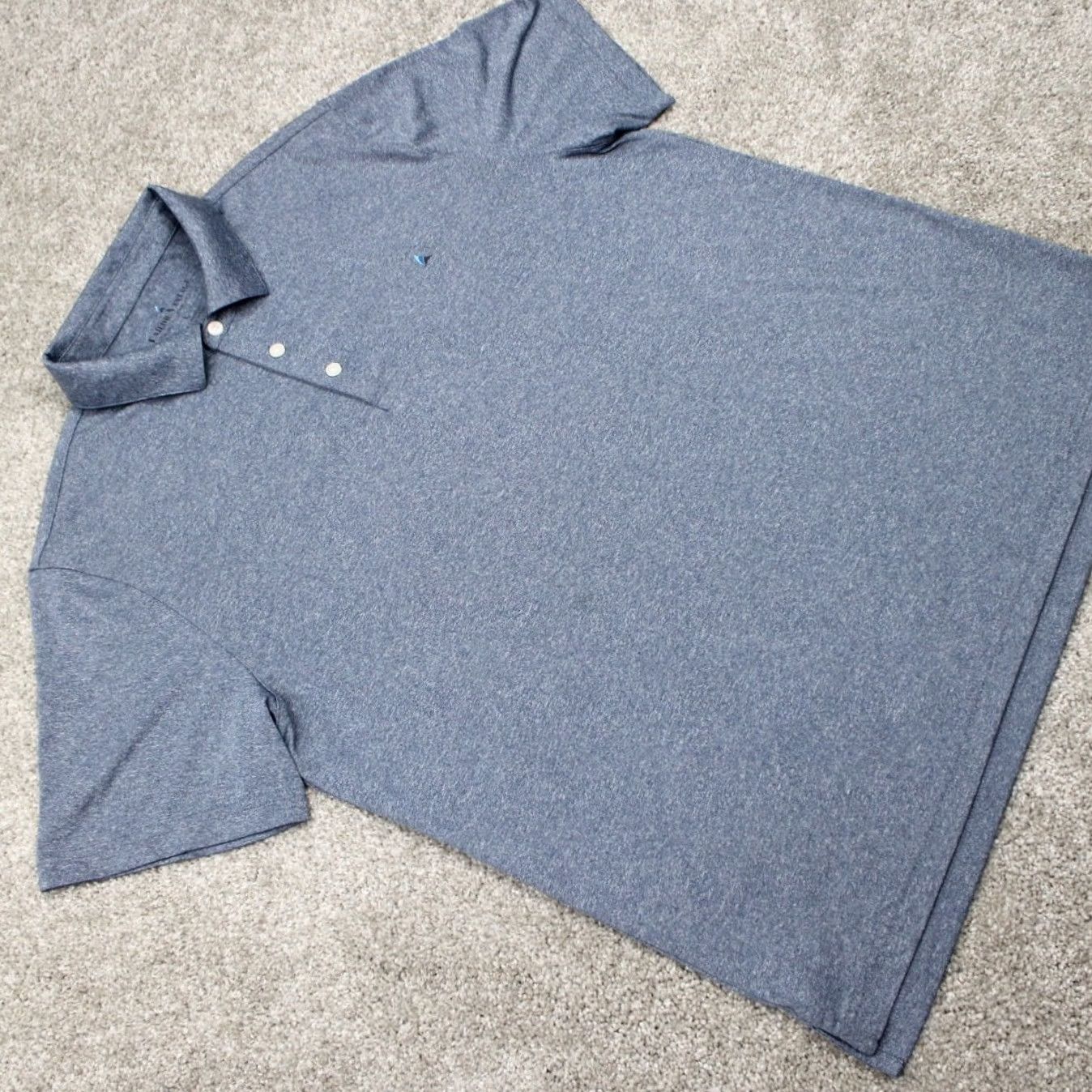 Vintage Tailor Vintage Polo Shirt Mens Large Blue 100% Polyester Short Sleeve Pullover Shirt Size US L / EU 52-54 / 3 - 6 Thumbnail