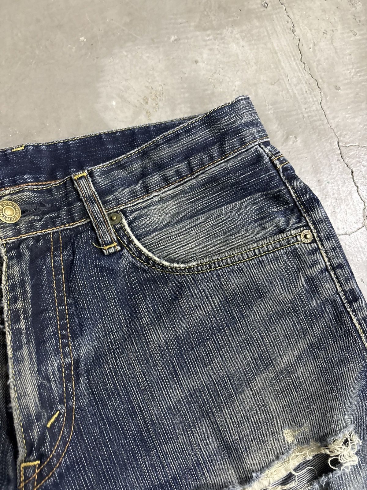 Hedi Slimane Edwin 503 Balenciaga Destroyed Rusty Wash Distressed Jeans. Size US 31 - 7 Thumbnail