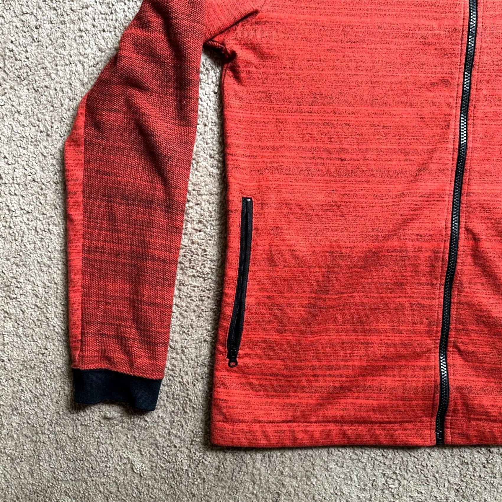 Nike VINTAGE Nike Sweatshirt Mens Medium Full Zip Logo Orange Pockets Round Neck Size US M / EU 48-50 / 2 - 6 Thumbnail