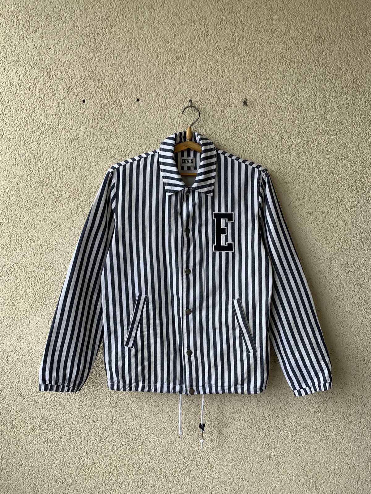 Edwin EDWIN STRIPED LIGHTWEIGHT COTTON COACH JACKET Size US M / EU 48-50 / 2 - 1 Thumbnail