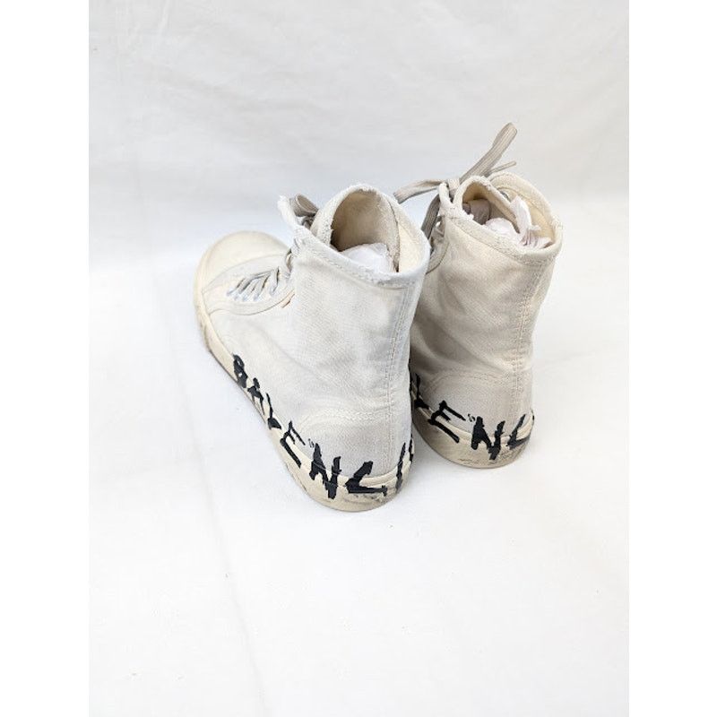 Balenciaga o1rshd1 Paris High-Top Sneakers in Black/White Size US 10 / EU 43 - 19 Thumbnail