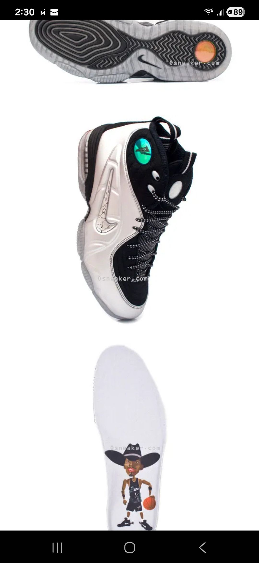 Nike NEW Nike 1/2 CENT Basketball Shoes Silver Penny Hardaway 12 Size US 12 / EU 45 - 7 Thumbnail