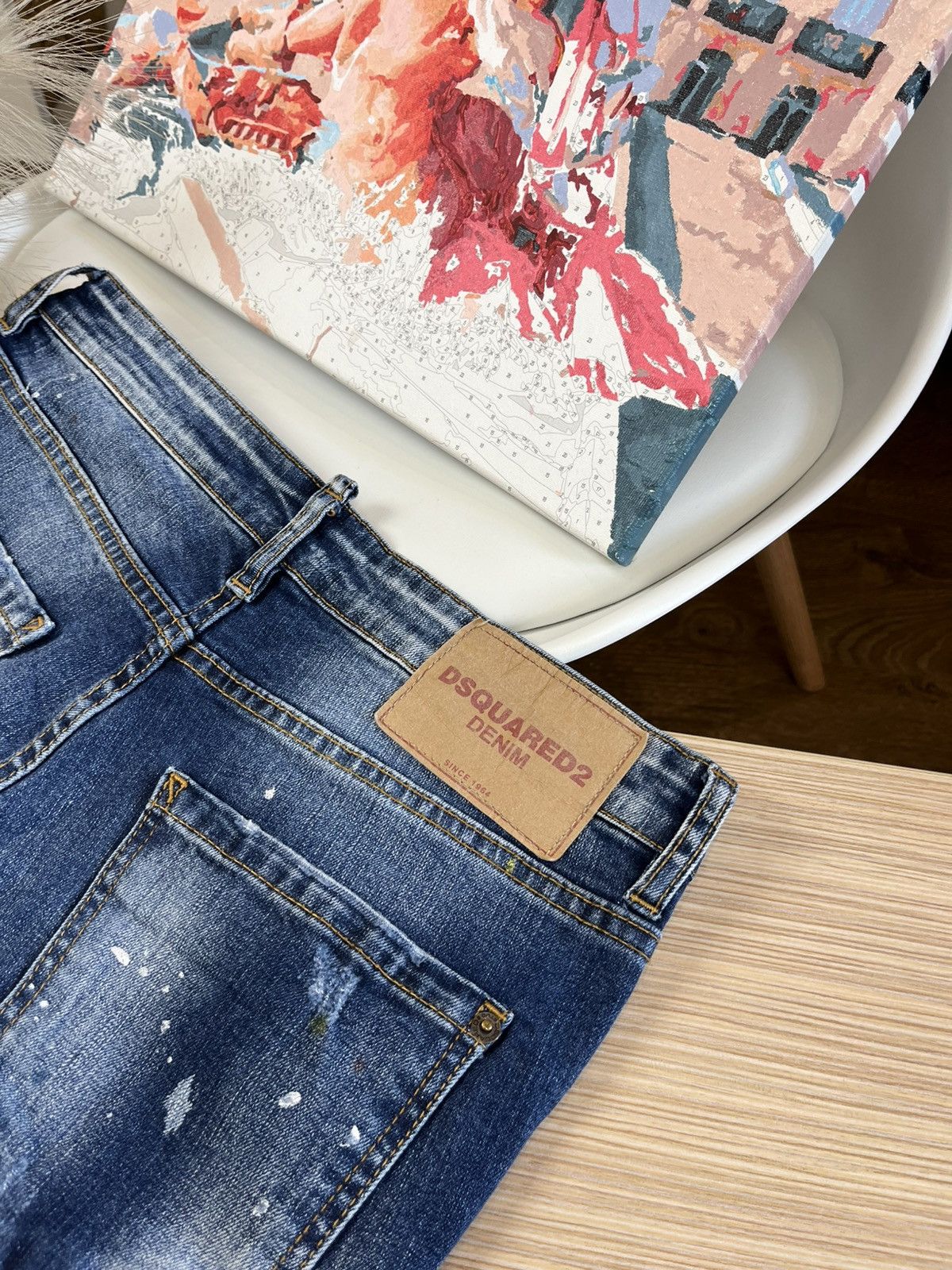 Dsquared2 Dsquared2 Jeans Blue Distressed Denim Slim Fit Jeans Size 46 Size US 30 / EU 46 - 10 Thumbnail