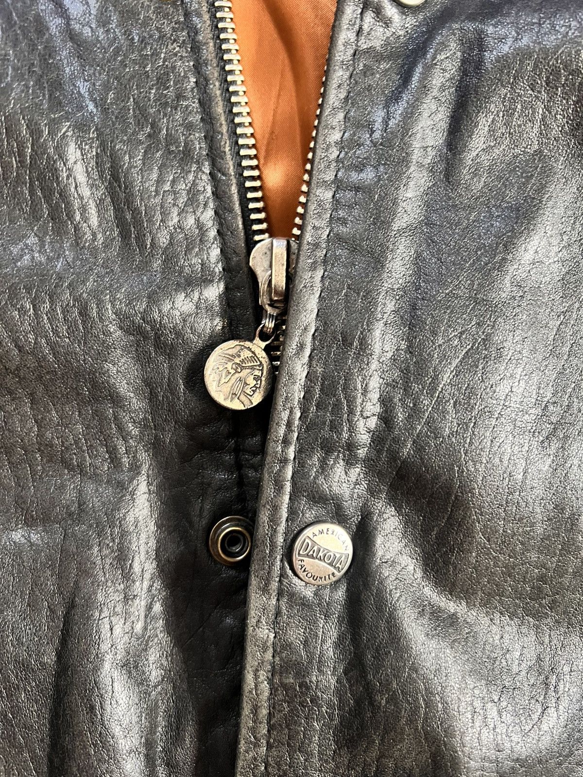 Dakota Vintage 90's leather bomber jacket usa