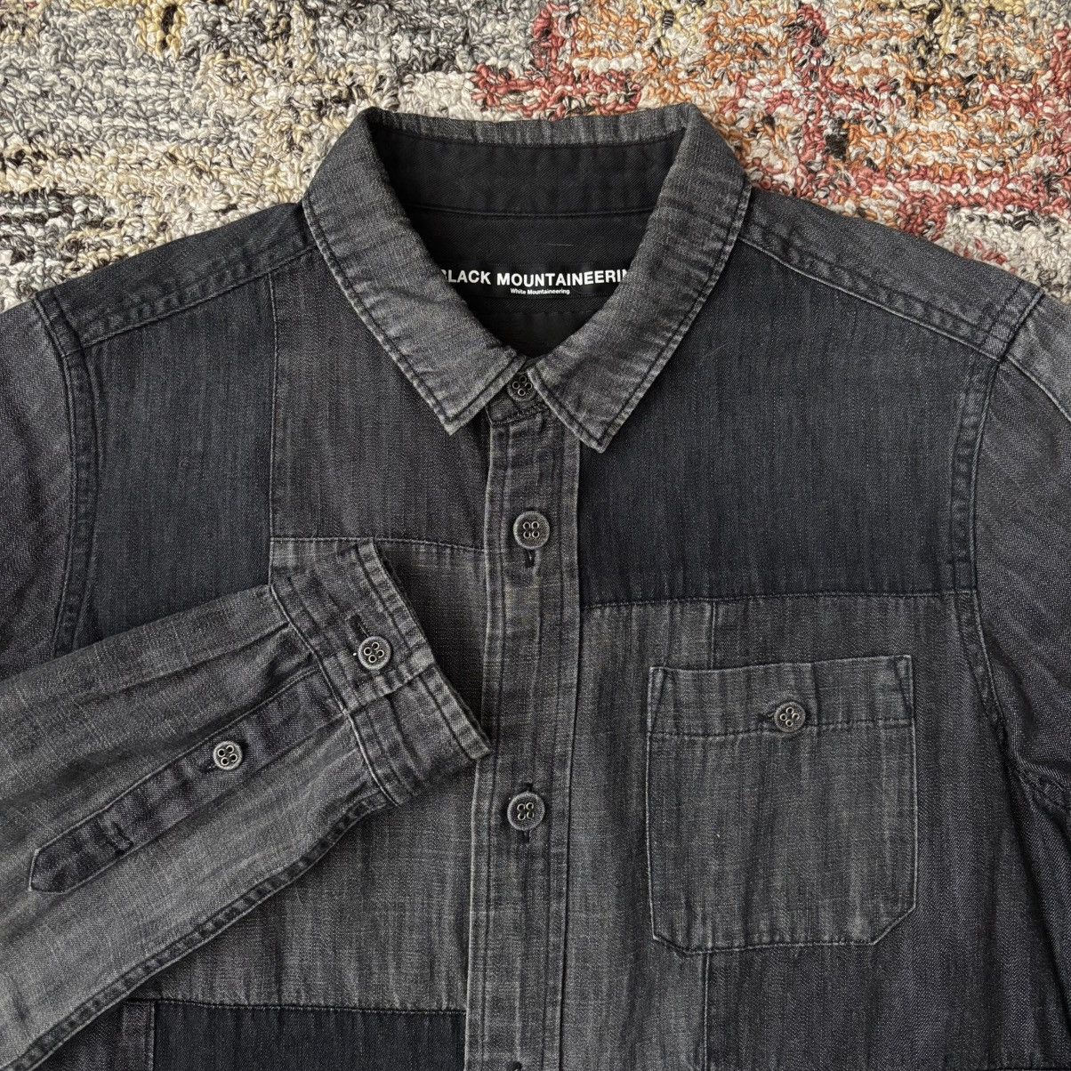 Engineered Garments White Mountaineering chambray patchwork buttonup shirt Size XS / US 0-2 / IT 36-38 - 2 Thumbnail