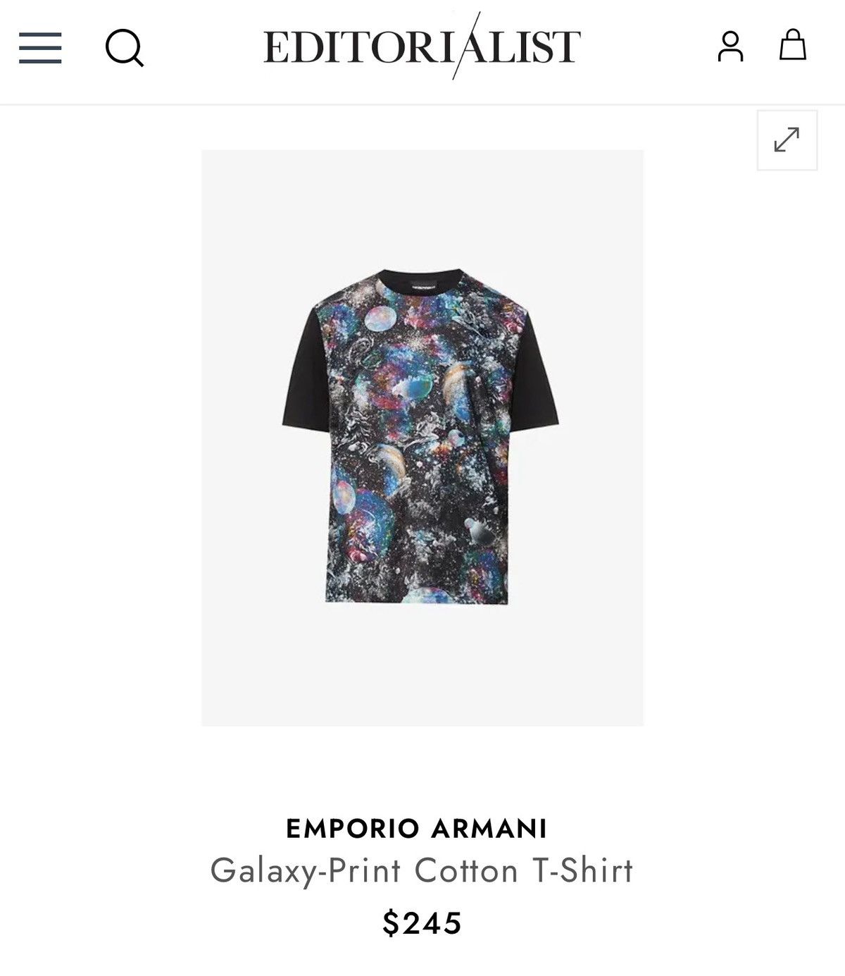Emporio Armani 🇮🇹 Emporio Armani Galaxy Print T-Shirt Space Rare Hype Size US M / EU 48-50 / 2 - 2 Thumbnail