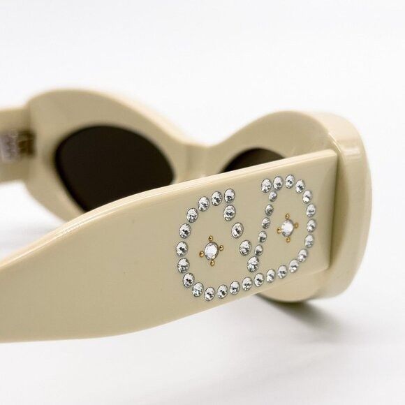 Valentino NEW VALENTINO SUNGLASSES VLS-178E IVORY/BLUE OVAL WOMEN EYEW Size ONE SIZE - 7 Thumbnail