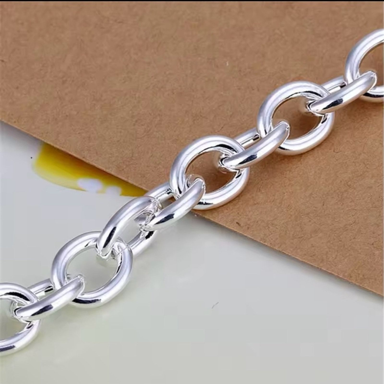 Other Women’s Silver plated Big Heart Chain Bracelet Size ONE SIZE - 3 Thumbnail