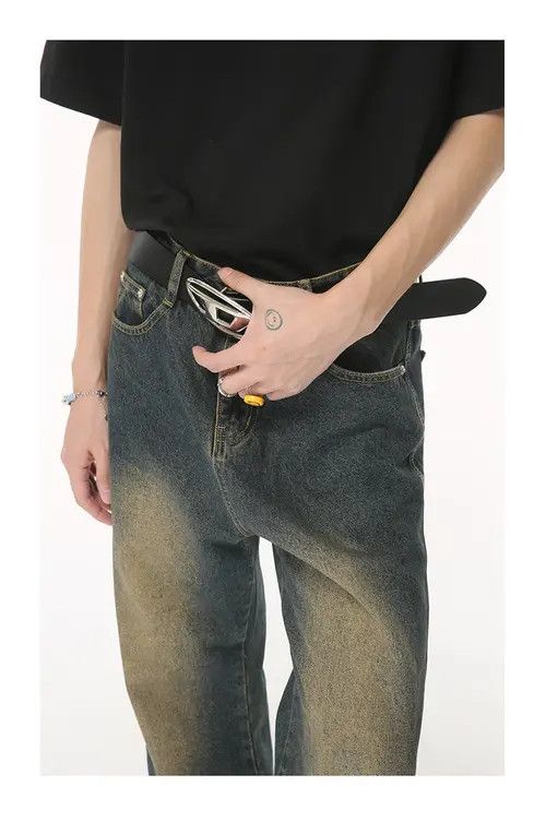 Other Men's washed distressed straight jeans Size US 32 / EU 48 - 6 Thumbnail