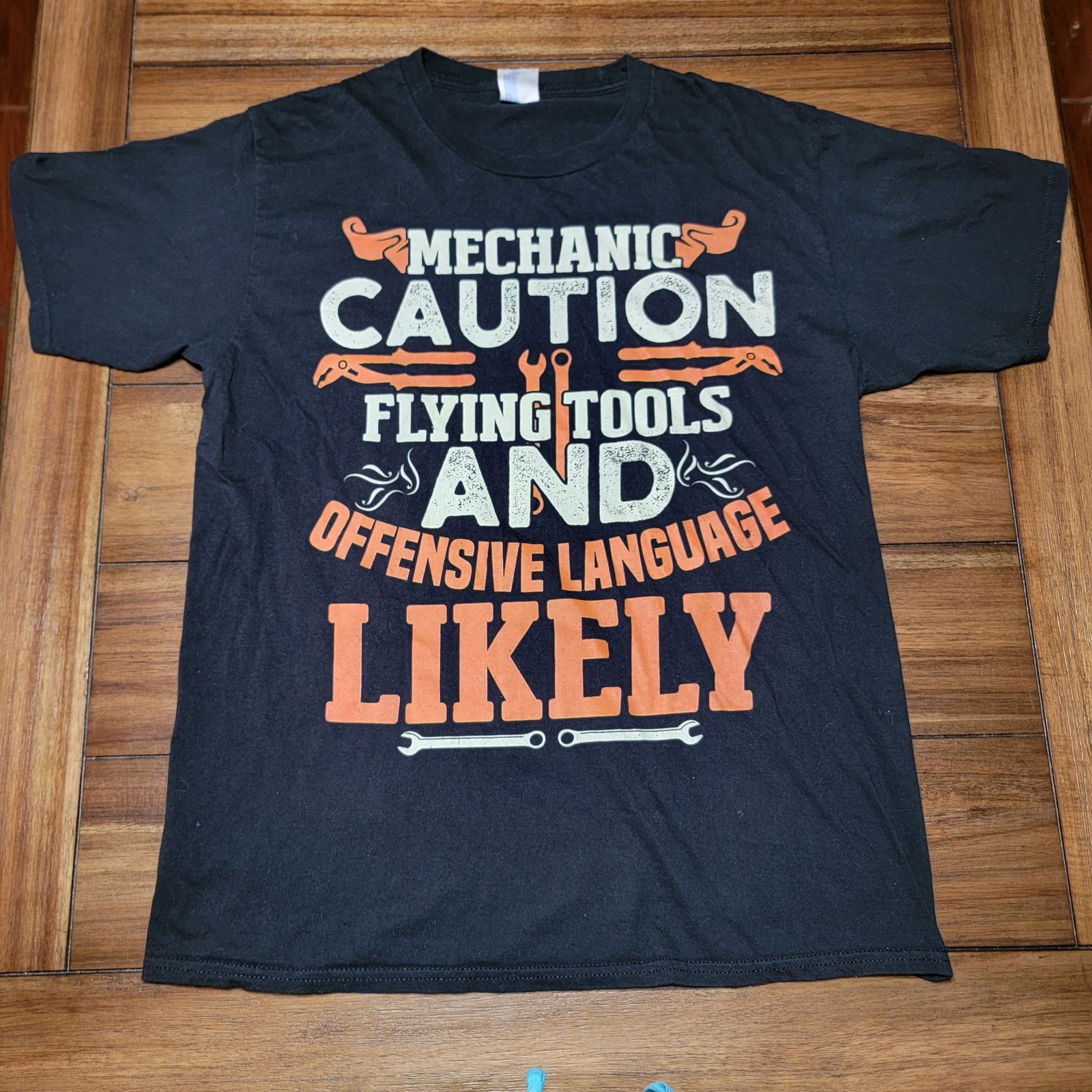 Other Mechanic Funny Tee "..Flying Tools & Offensive Lang.." - Lg Size US L / EU 52-54 / 3 - 1 Thumbnail