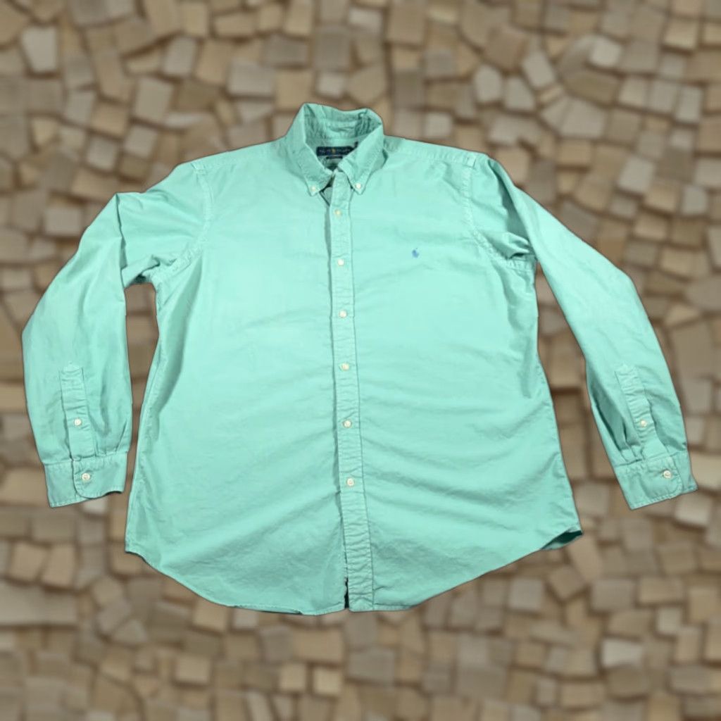 Ralph Lauren Ralph Lauren Shirt Adult XL Green Classic Fit Preppy Pony Logo Cotton Size US XL / EU 56 / 4 - 1 Thumbnail