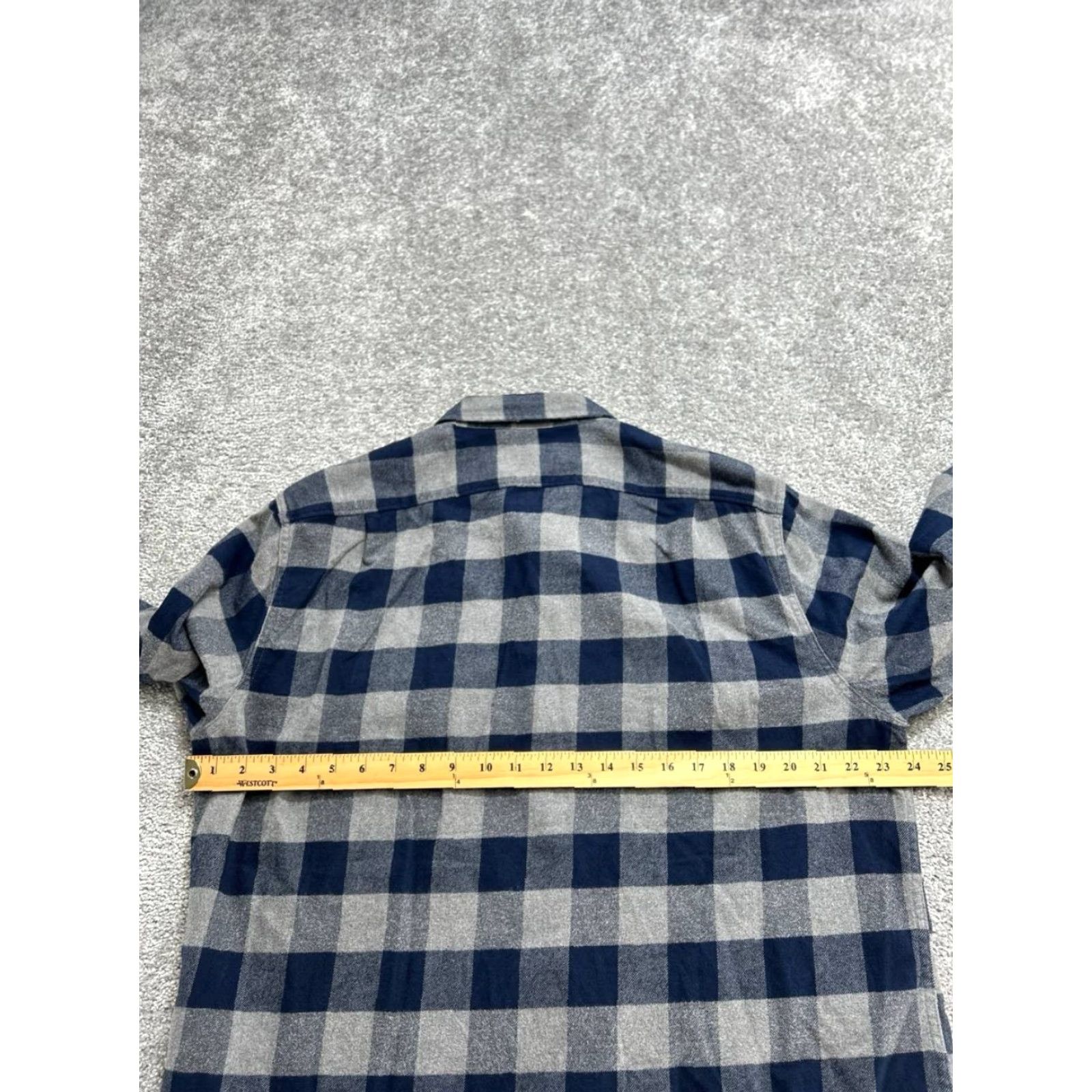 J.Crew J. Crew Classic Midweight Flannel Work Shirt Mens Large Blue Cotton Utility Size US L / EU 52-54 / 3 - 4 Thumbnail