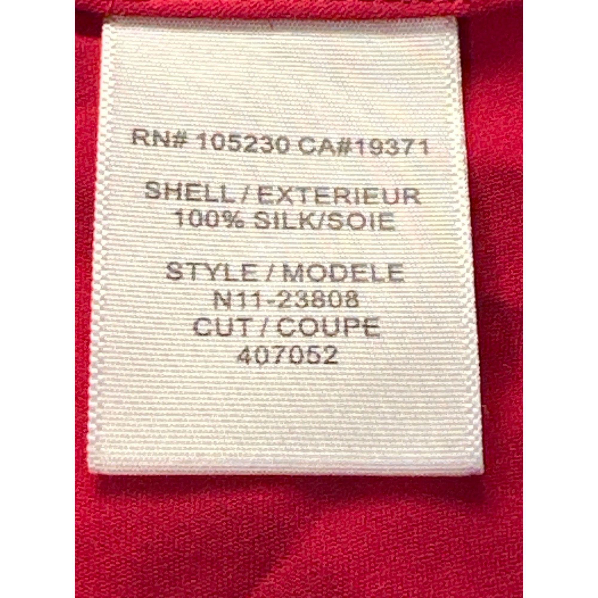 Joie Joie Red Avanti Blouse 100 Percent Silk Long Sleeve Scoop Ne Size M / US 6-8 / IT 42-44 - 11 Thumbnail