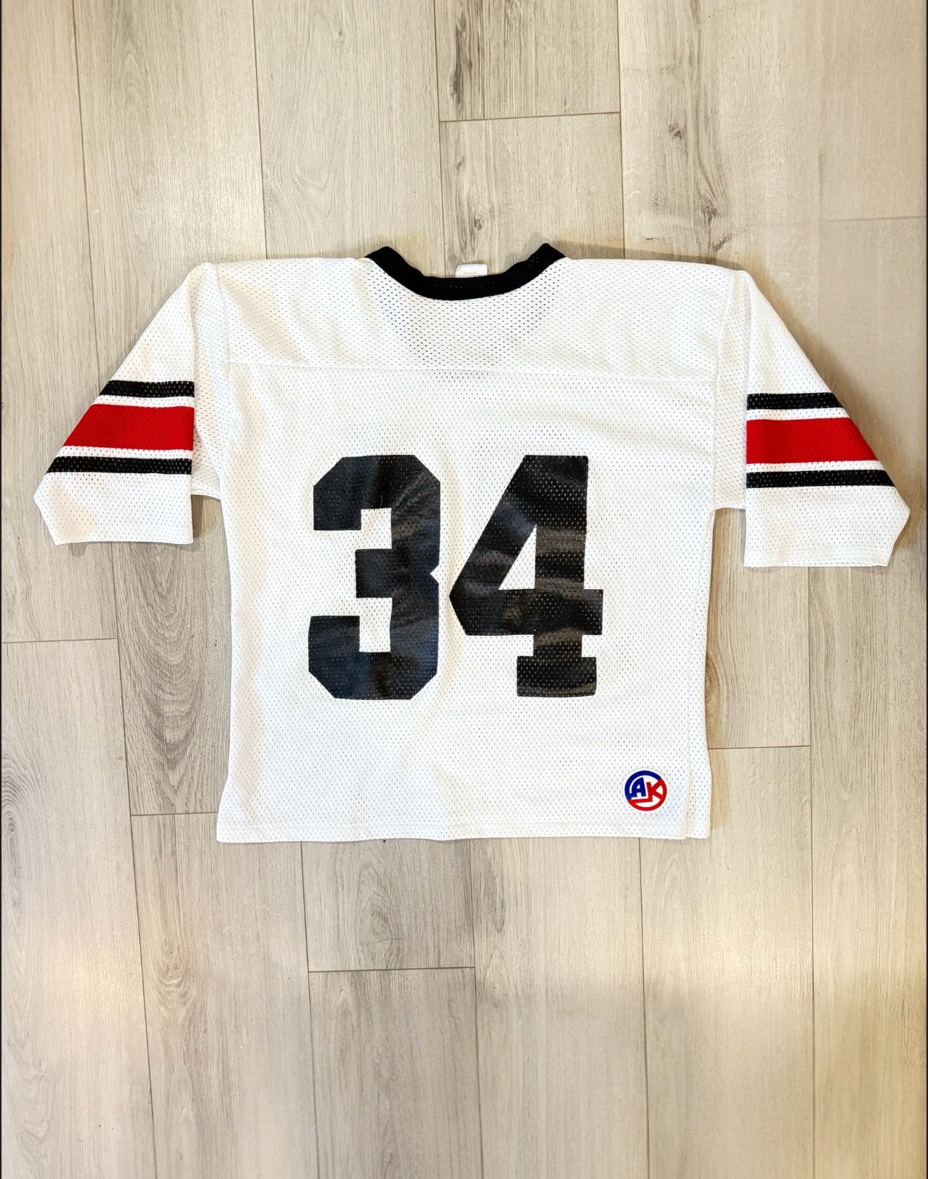 Other Mesh White, Black & Red Baggy Athletic Knit Football Jersey Size US XL / EU 56 / 4 - 3 Thumbnail