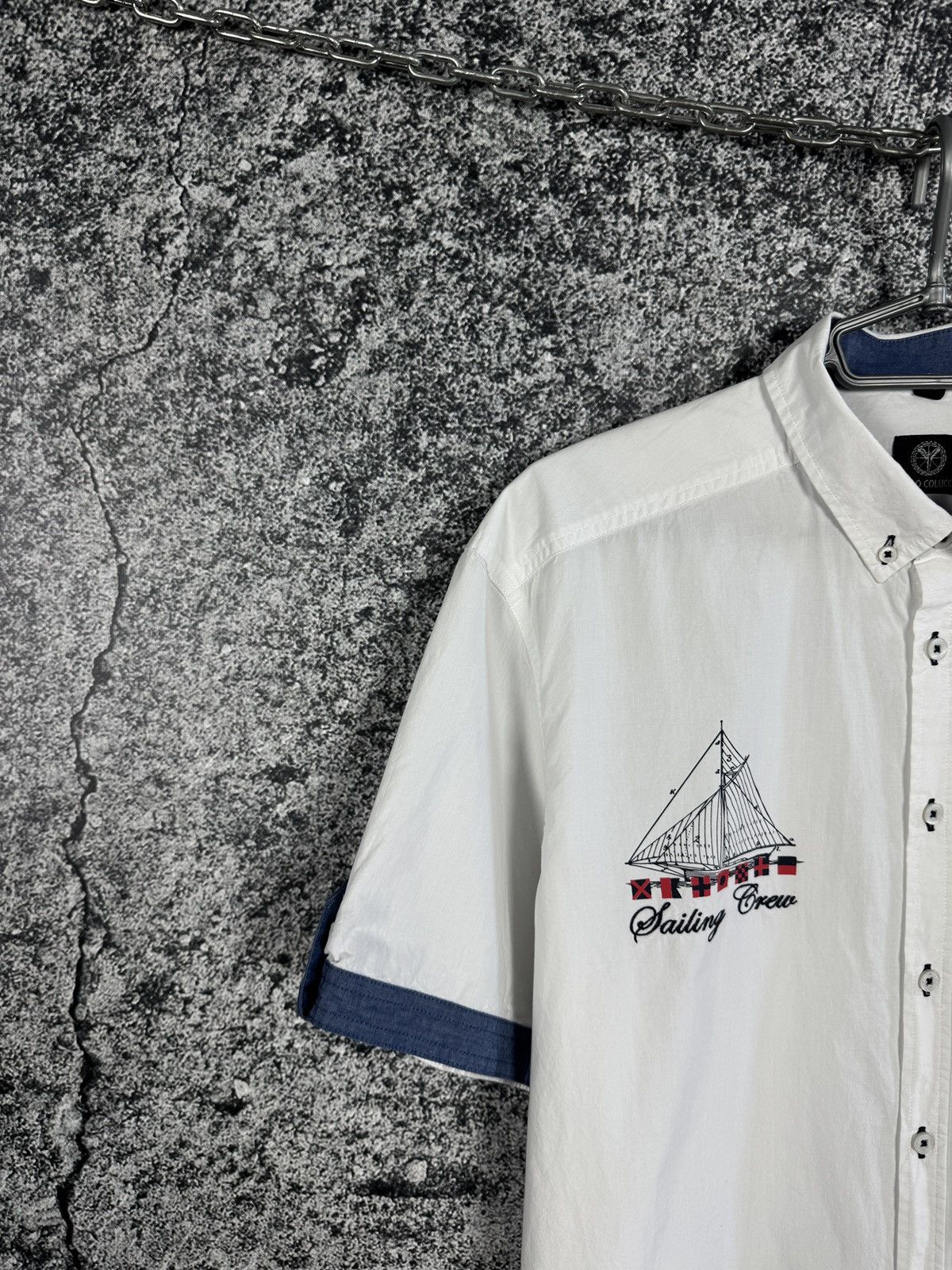 Carlo Colucci Carlo Colucci Short Sleeve Shirt Button Up Sailing Crew XL Size US XL / EU 56 / 4 - 3 Thumbnail