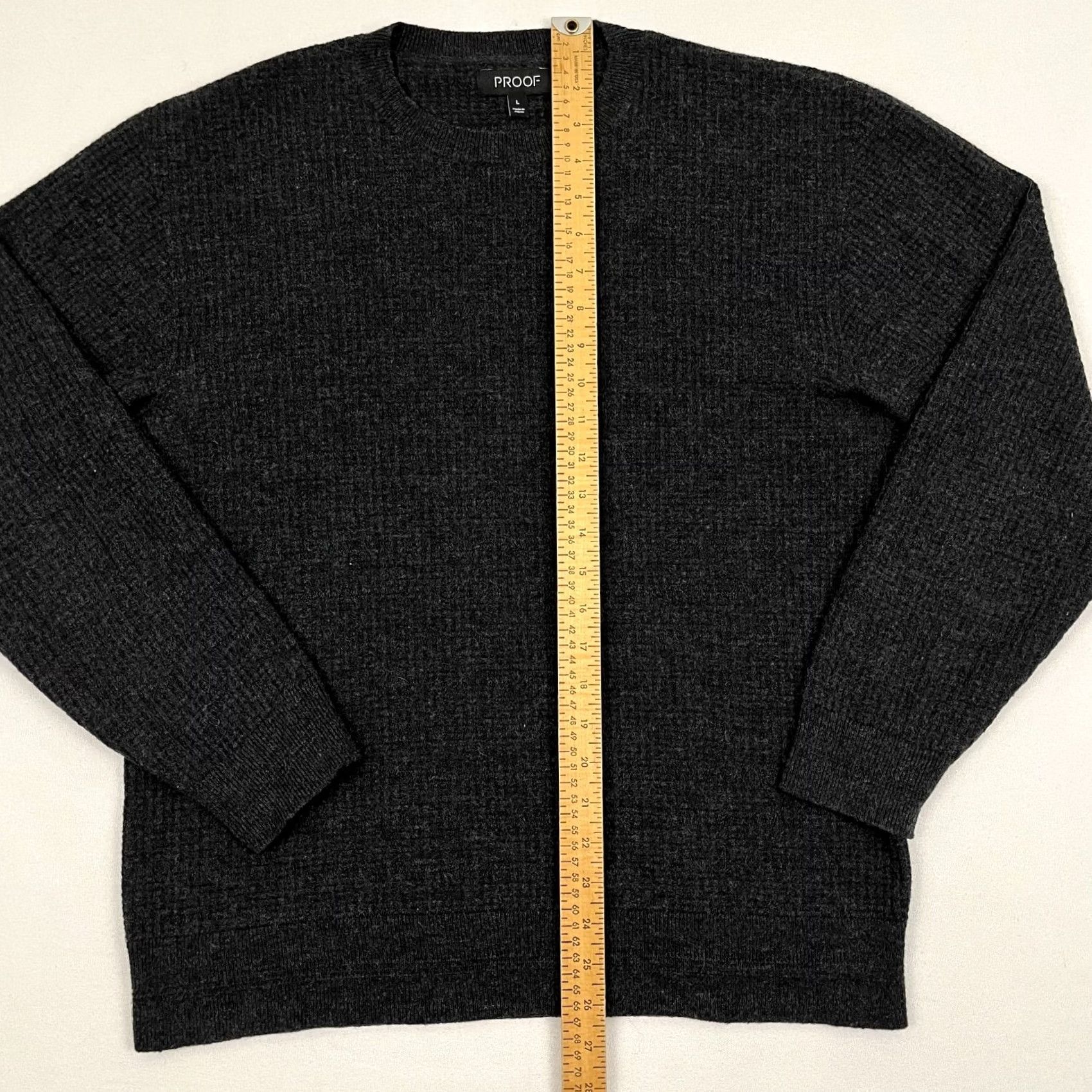 Vintage Huckberry Proof Sweater Mens L Charcoal Gray Merino Wool Crewneck Made in Japan Size US L / EU 52-54 / 3 - 4 Thumbnail