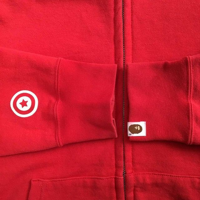 Bape BAPE Shark Full Zip Hoodie Black Camo x Red a bathing ape Size US L / EU 52-54 / 3 - 7 Thumbnail
