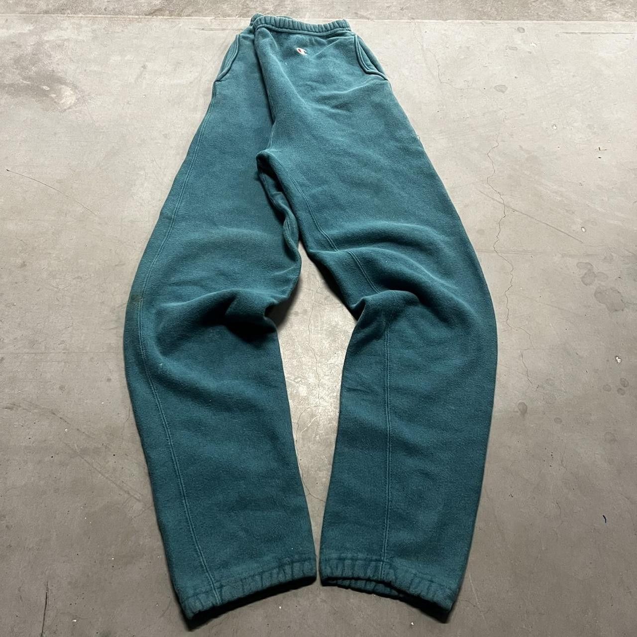 Champion Vintage Y2K/2000s Teal Champion Essential Sweatpants! Size US 32 / EU 48 - 2 Thumbnail