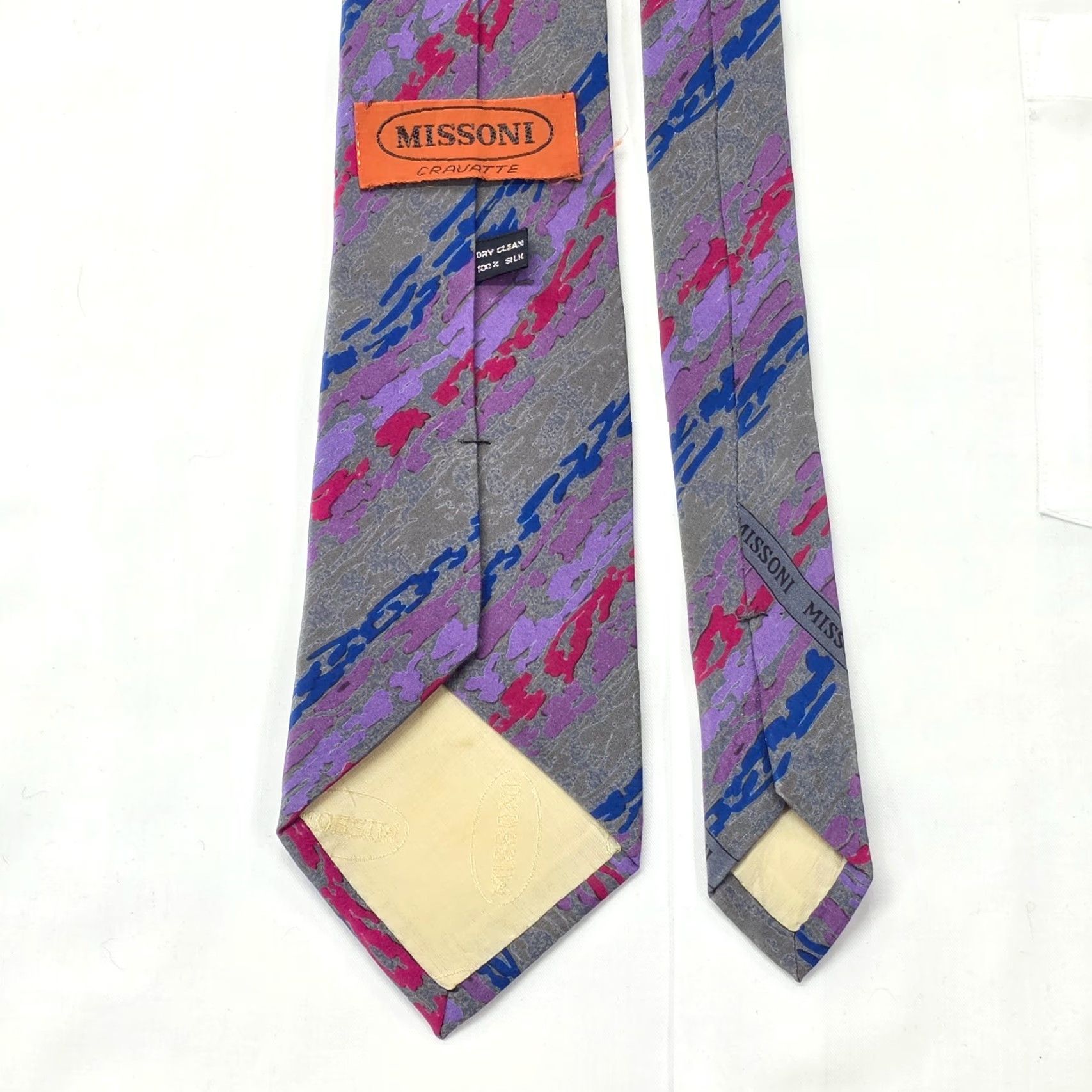Missoni VTG Missoni Cravatte Necktie Mens Multicolor Silk Designer Tie Hand Made Spain Size ONE SIZE - 5 Thumbnail