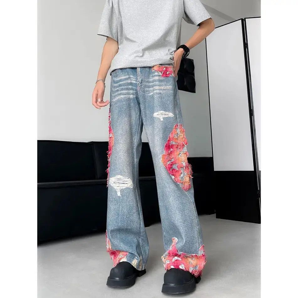 Japanese Brand Retro loose straight leg wide leg jeans Size US 30 / EU 46 - 6 Thumbnail
