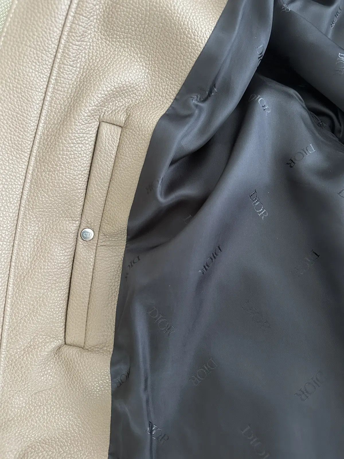 Dior Dior Bomber Leather Jacket Beaver Fur Collar Size US L / EU 52-54 / 3 - 21 Thumbnail