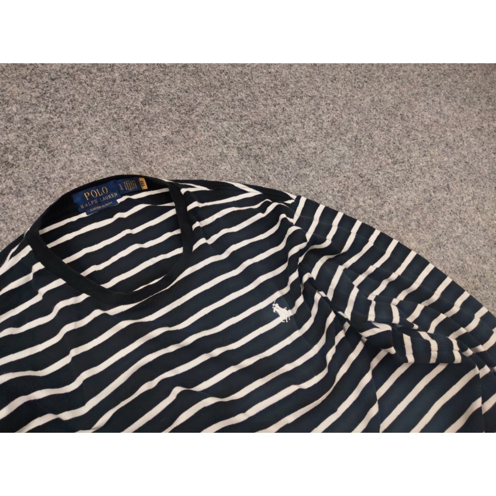 Polo Ralph Lauren VINTAGE Polo Ralph Lauren Black White Striped Long sleeve Polo Ralph Lauren Shirt L Mens Black 90s Vintage Polo Ralph Lauren Shirt Size US L / EU 52-54 / 3 - 5 Thumbnail