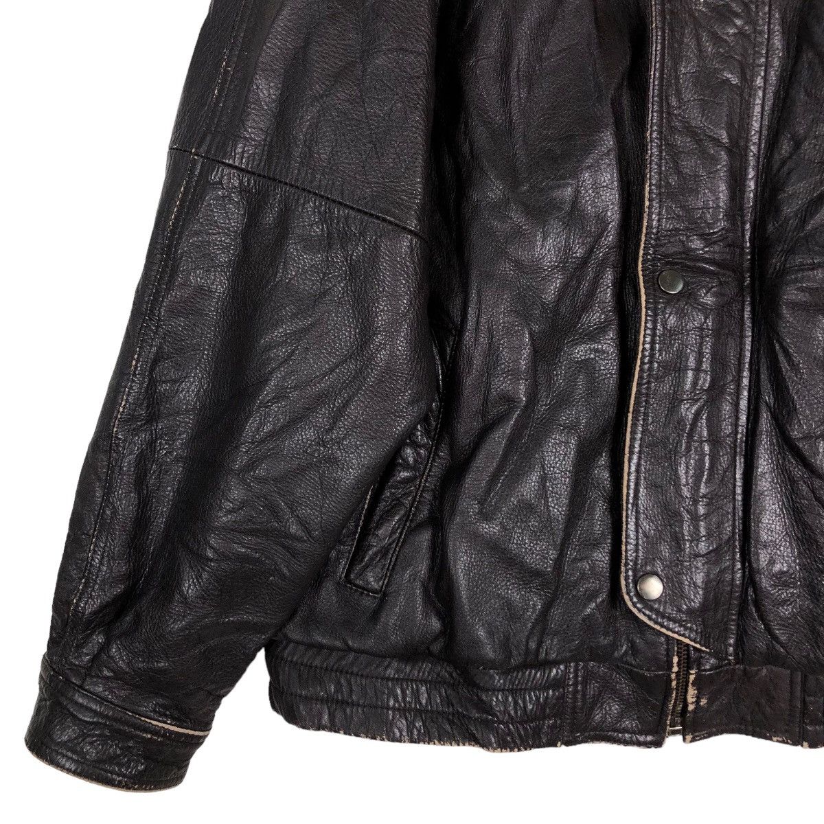 Japanese Brand 🔥Vintage Biker Leather Jacket Military Design Issey Miyake Size US M / EU 48-50 / 2 - 4 Thumbnail
