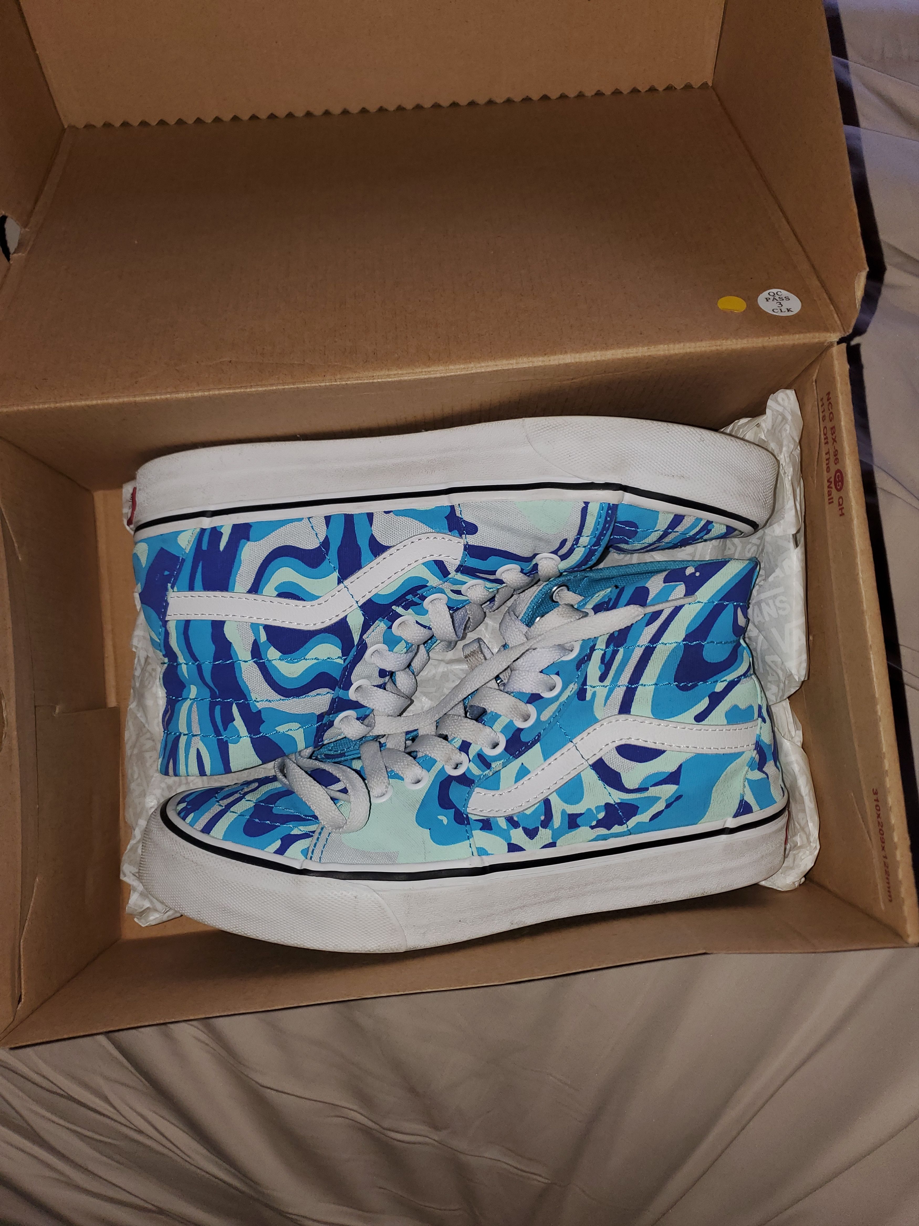 Van Vans Hi Top Sk8 Sneakers in Blue Vibrations (M6.5/W8) Size US 6.5 / EU 39-40 - 2 Thumbnail