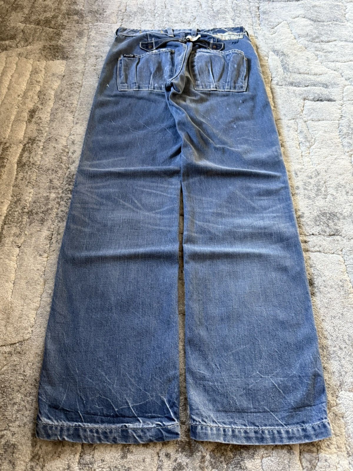 Beauty Beast 2000s Antgauge Japan Buckle Back Baker Denim Pants Size US 28 / EU 44 - 2 Thumbnail