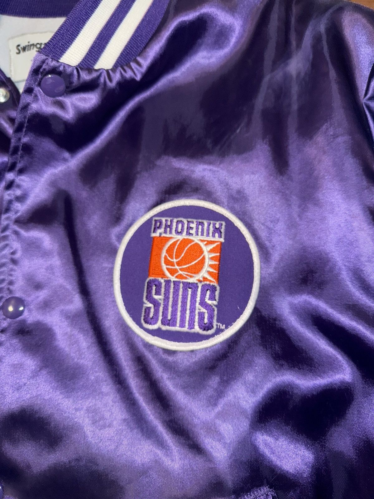 NBA × Vintage VTG 80s Phoenix Suns NBA Varsity Letterman Jacket Purple vtg Size US L / EU 52-54 / 3 - 3 Thumbnail
