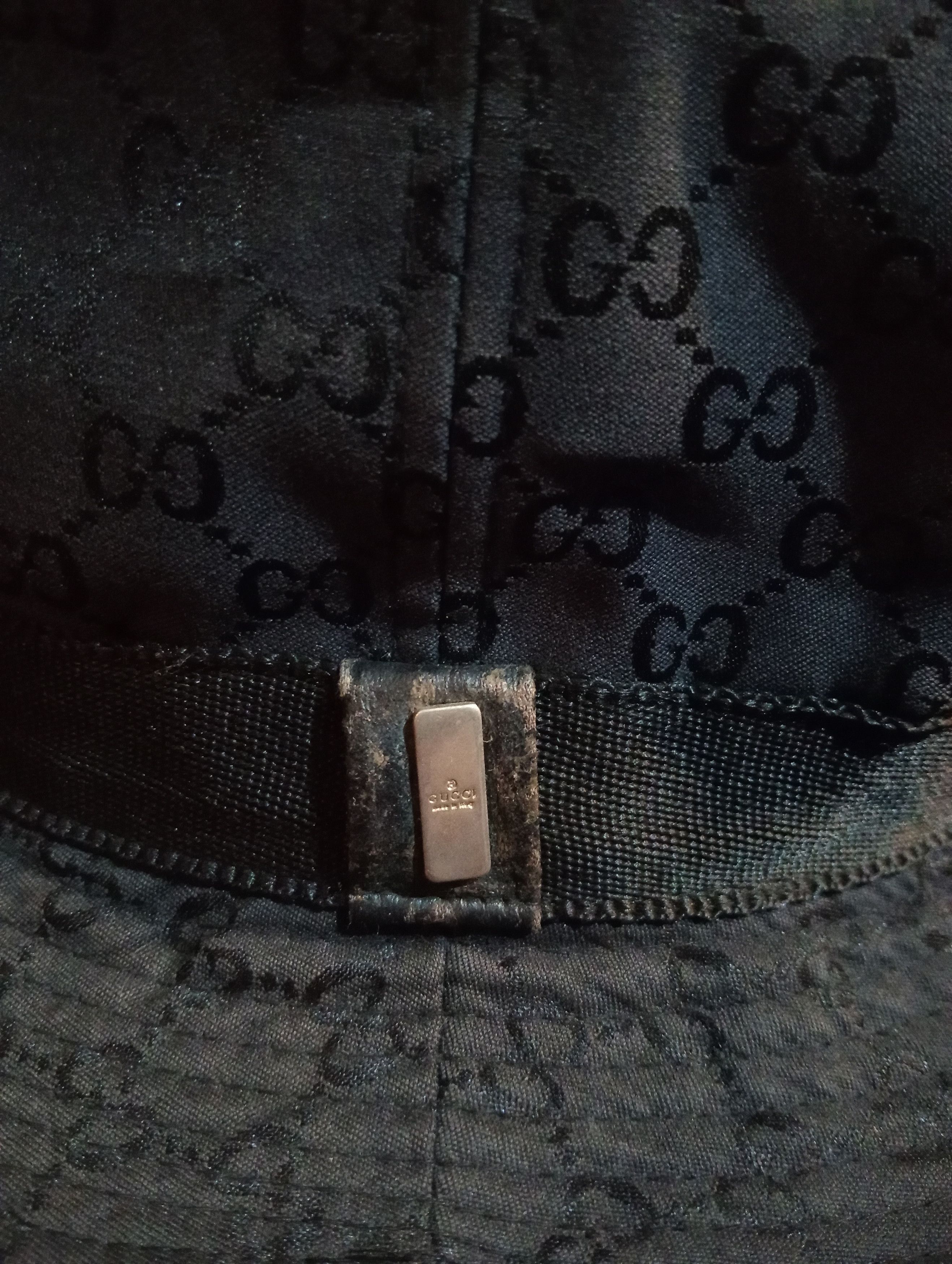 Gucci Authentic Gucci Bucket Hat Cap Stripe Black GG Monogram Size ONE SIZE - 5 Thumbnail