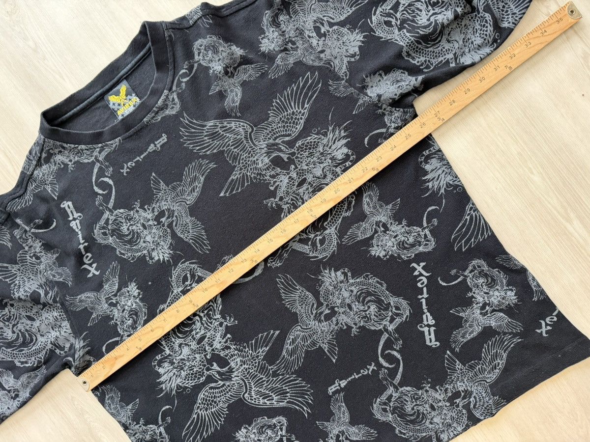 Vintage Avirex Sleeve Japan Dragon Eagle Black AOP Thermal Sz 2X Size US XXL / EU 58 / 5 - 3 Thumbnail