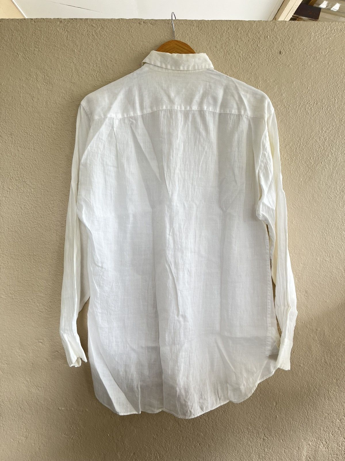 Issey Miyake × Japanese Brand × Vintage Issey Miyake Button Up White Long Sleeve 100% Linen Shirt Size US S / EU 44-46 / 1 - 13 Thumbnail