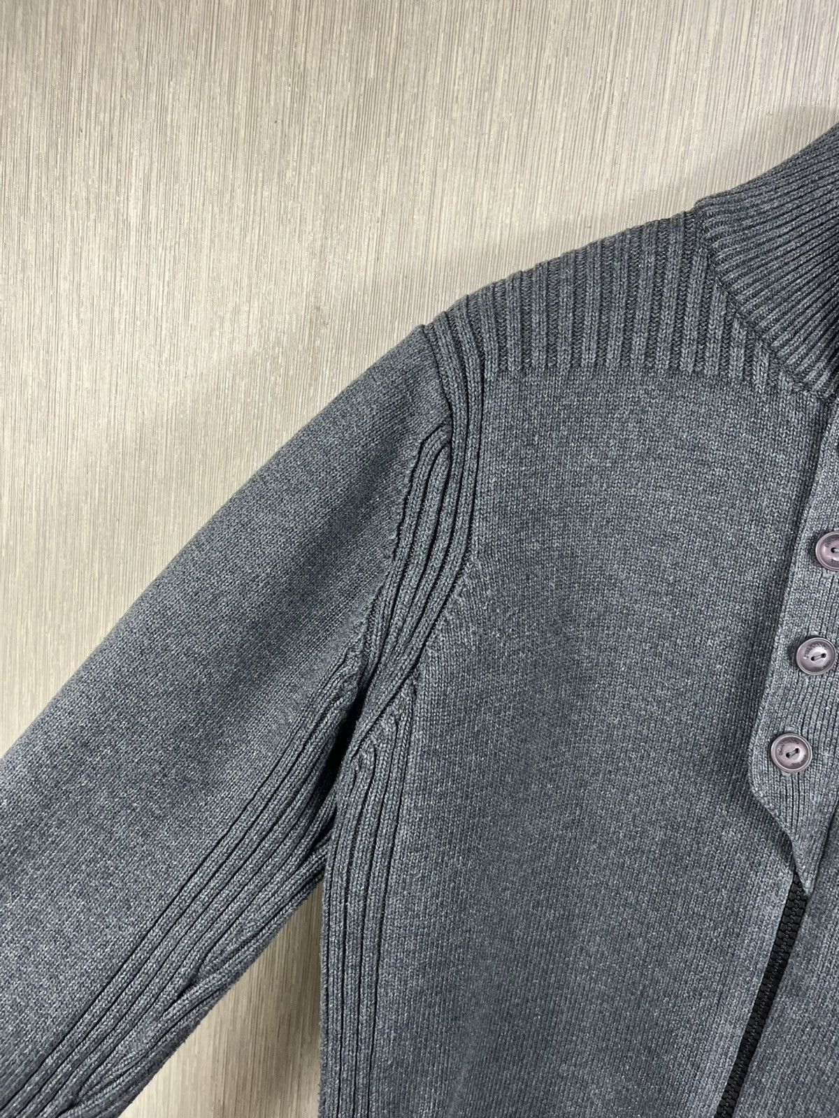 Schott × Vintage Vintage Schott NYC zip knitted sweater button up knit hoodie Size US XL / EU 56 / 4 - 10 Thumbnail