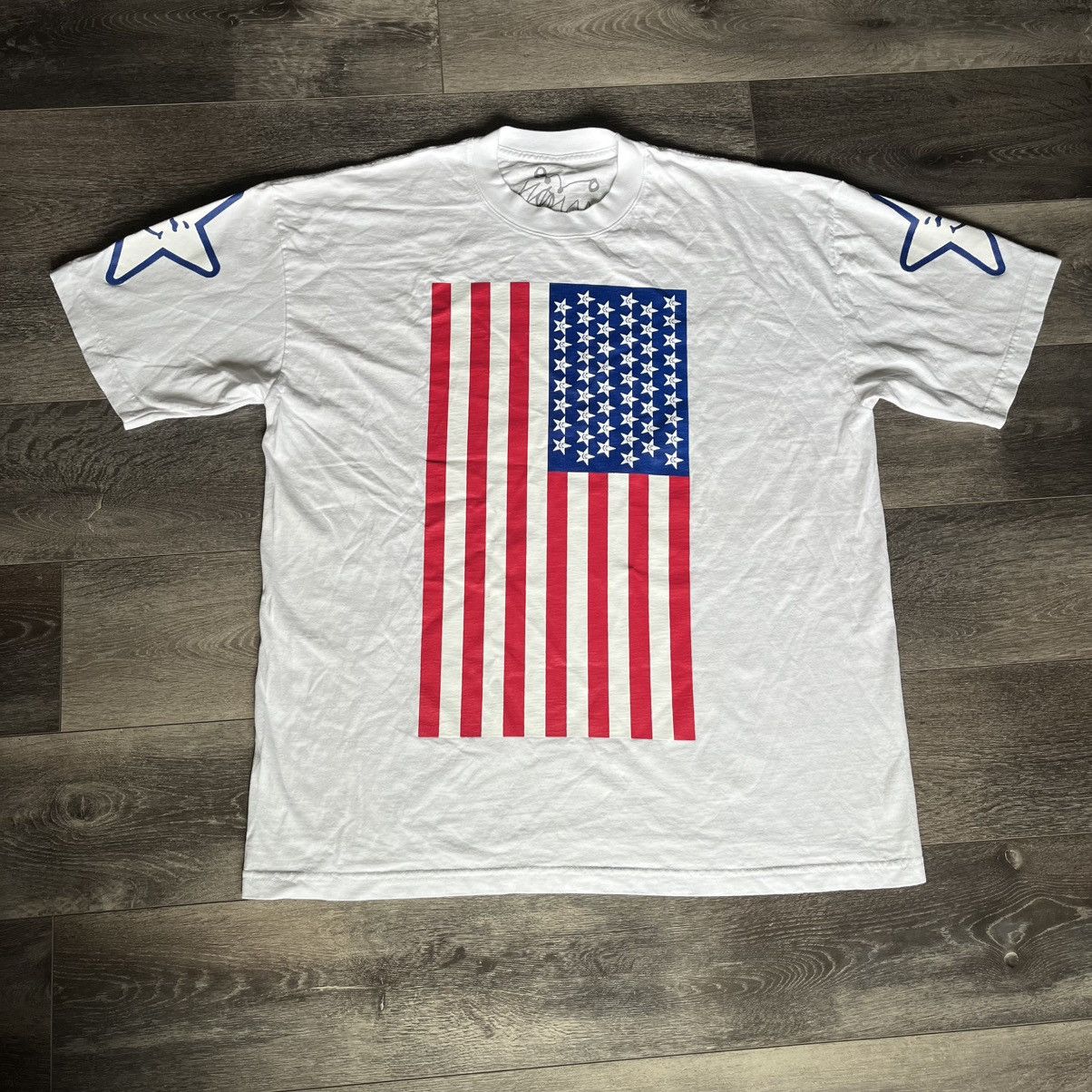 Asspizza Asspizza 50 States Tour American Flag Graphic White T Shirt Size US XL / EU 56 / 4 - 1 Thumbnail