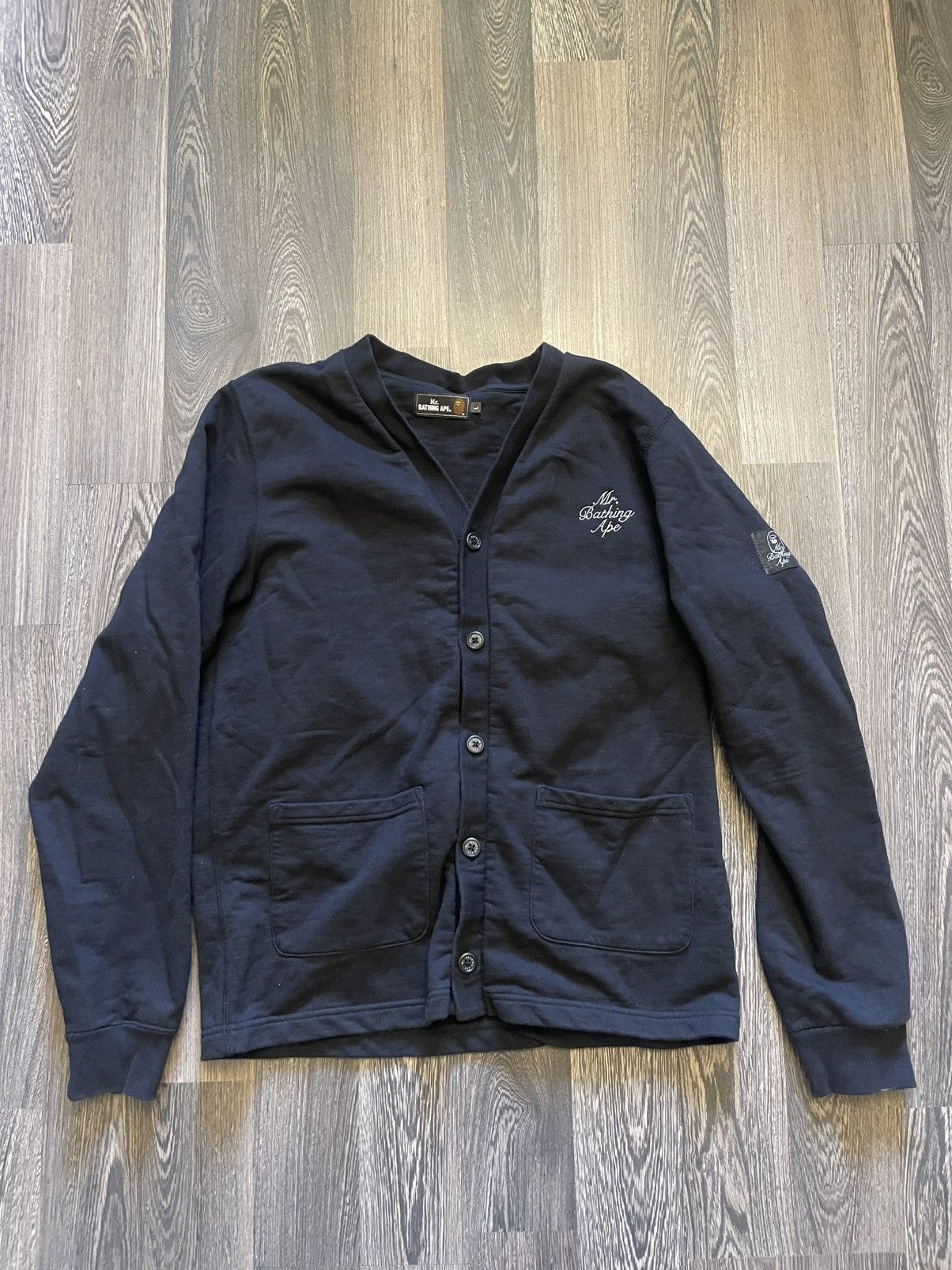 Bape Mr. Bathing Ape Black Cardigan – Men’s size L Size US L / EU 52-54 / 3 - 2 Thumbnail