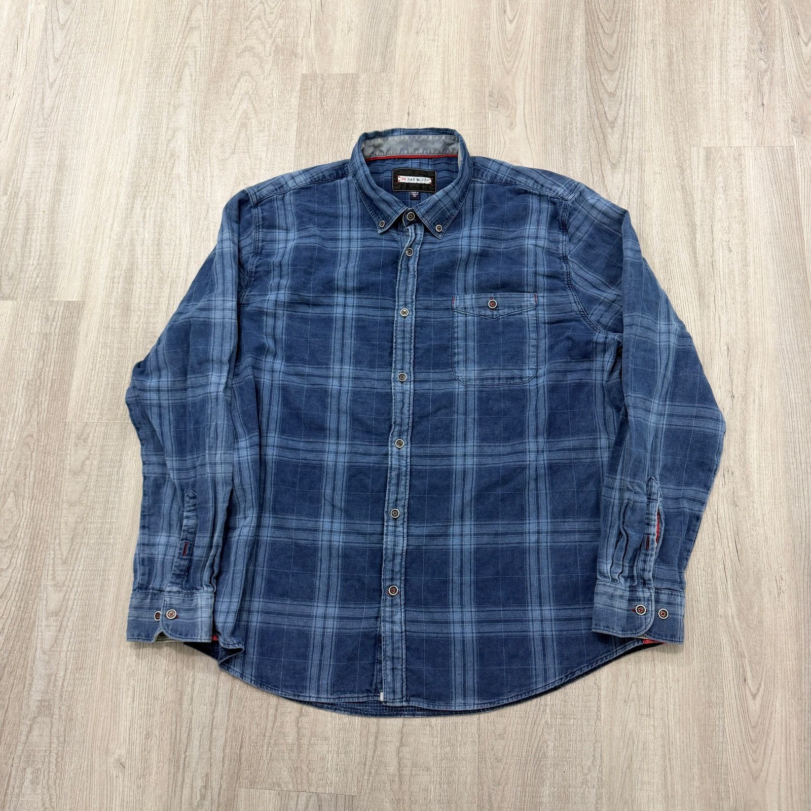 Vintage 32 Bar Blues Button Down Shirt Men's 2XL Blue Plaid Preppy Size US XXL / EU 58 / 5 - 1 Thumbnail