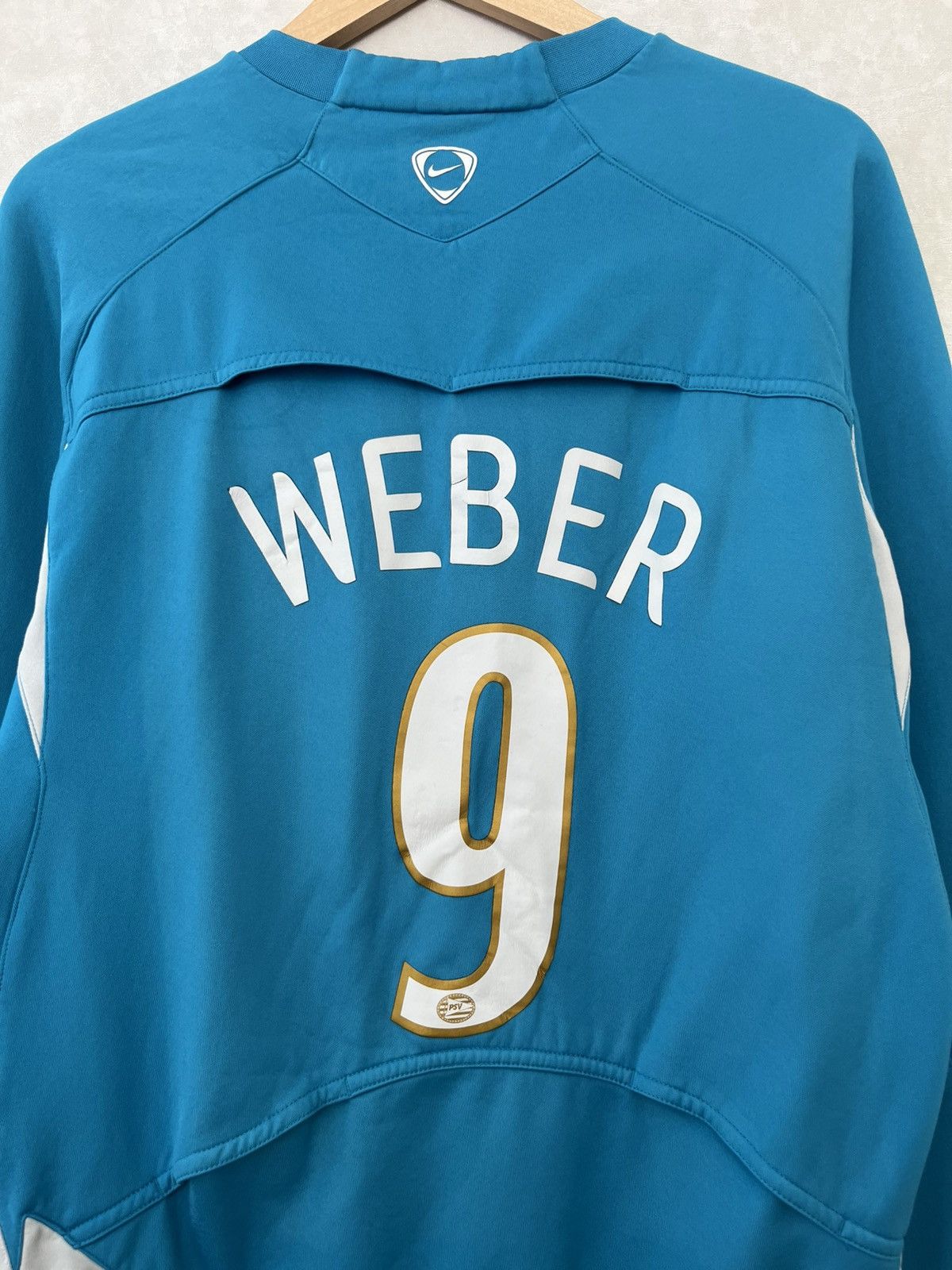 Nike PSV Eindhoven Nike Football Sweatshirt #9 Weber 00s Size US L / EU 52-54 / 3 - 13 Thumbnail