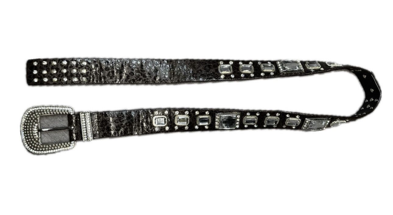 Hysteric Glamour × Japanese Brand Y2K Leather Belt Leopard Print Rhinestone B.B Simon style Size ONE SIZE - 2 Thumbnail